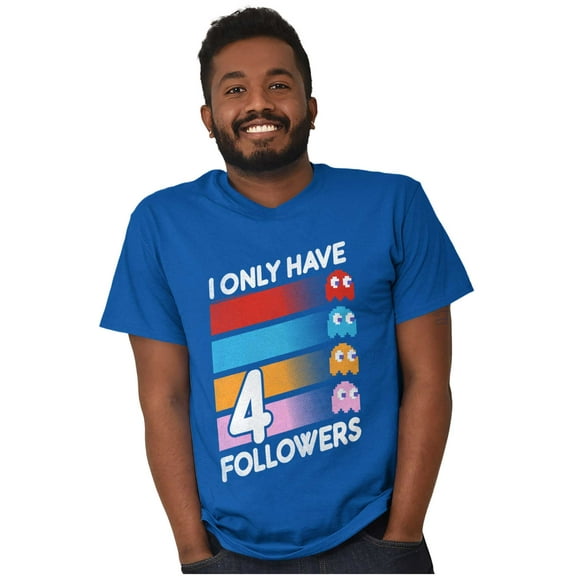 PACMAN 4 Followers Social Media Joke Men's Graphic T Shirt Tees Brisco Brands M