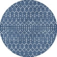 thumbnail image 3 of JONATHAN Y MOROCCAN HYPE 5' Round Area Rug, Boho Vintage Diamond - Blue/White, MOH101A-5R, 3 of 5