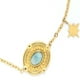thumbnail image 4 of Pulsera de piedras color turquesa Horoz Acero Inoxidable Tono Dorado 17cm, 4 of 5