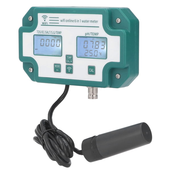 Medidor de agua ANGGREK 6 en 1 Probador de PH TDS EC SG Temperatura
