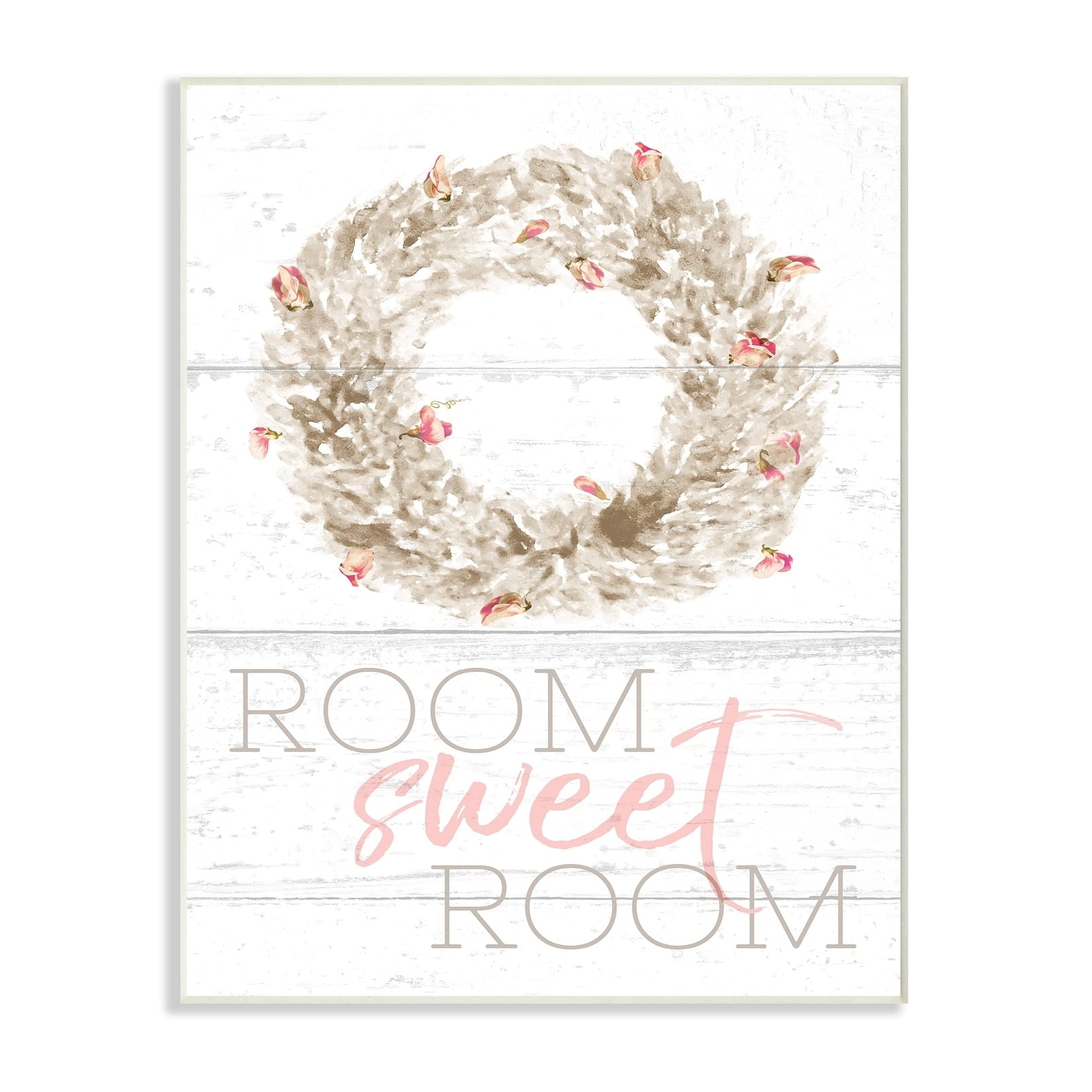 Stupell Room Sweet Room Boxwood Wreath Wall Plaque Art