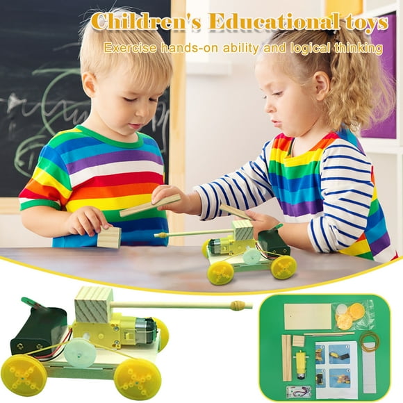 Pisexur Baby Toys Puzzle DIY Toy Sets Four-wheel Drive Tank Educational Toys Baby Dolls,Car Toys for 3-5 Years Boys Girls