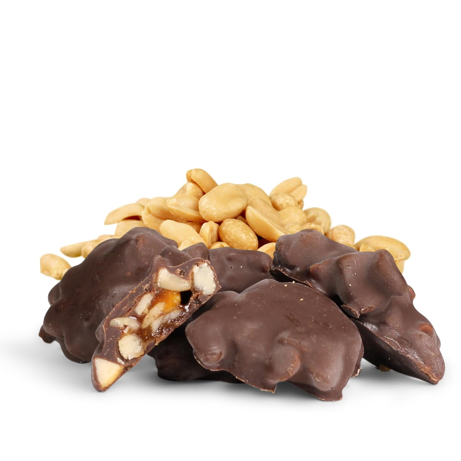 Chocolate Caramel Peanut Clusters Red Gift Box - by It's Delish  12 OZ Premium Dark Chocolate Covered Nuts with Carmel Cluster  Christmas Gifts Box of Chocolates Candy Nut Turtles  Vegan, Kosher