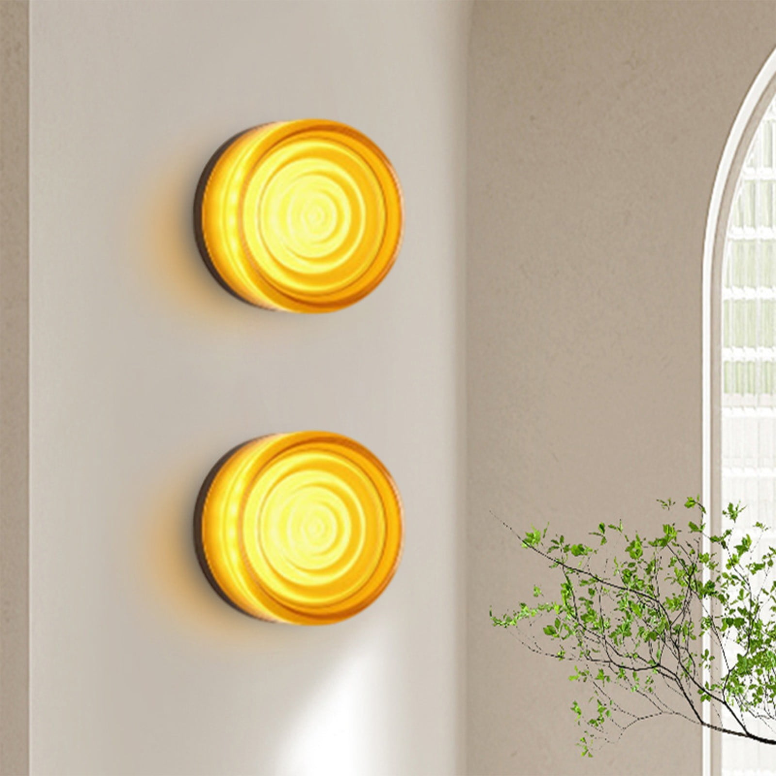AYktou Home Wall Sconce, Modern LED Ceiling Light Portable Cylindrical Wall Lamp Waterproof Pendant Light for Terrace Hallway Balcony Wall Light Indoor Outdoor Lighting Decor, Orange