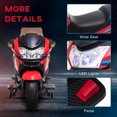 thumbnail image 6 of Aosom 12V Kids Electric Motorcycle with Training Wheels, Battery Power Motorbike for Kids Ages 3-8 Years Old, High-Traction at 3.7 Mph Top Speed, with Light Music, Red, 6 of 9