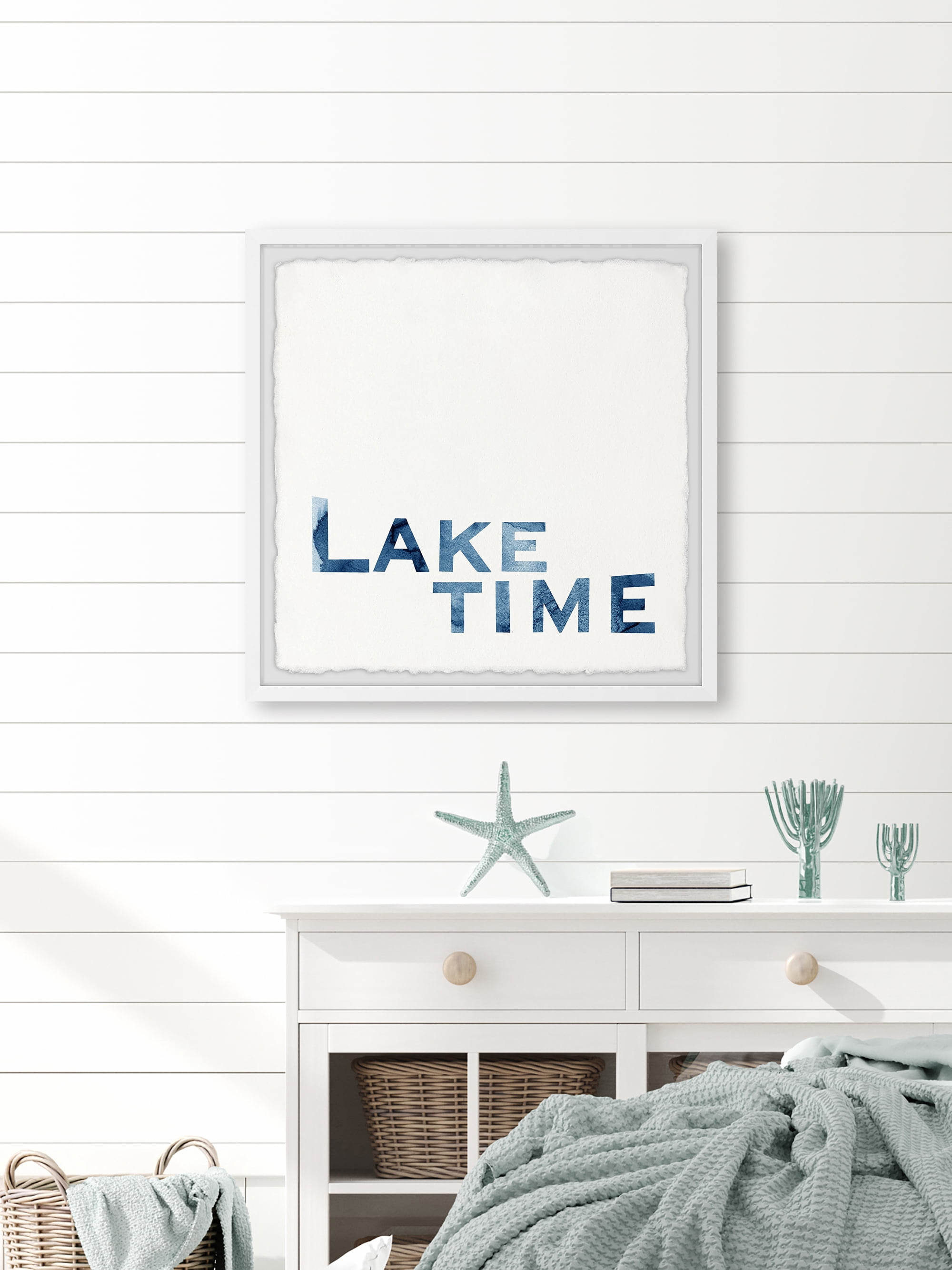 Marmont Hill Lake Time Framed Wall Art, 32" x 32"