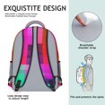 thumbnail image 5 of Red and Pink Checkered Pattern Backpack for School, Cute School Bag with Adjustable Shoulder Straps and Padded Back, 15.3"x11"x6.7", 5 of 5