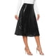 thumbnail image 4 of Falda midi de cóctel brillante y con lentejuelas de cintura alta para mujeres INSPIRE CHIC XS negra, 4 of 6