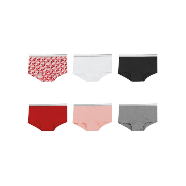 Hanes - Hanes Women's Sporty Cotton Boyshort Underwear, 6-Pack - Walmart.com - Walmart.com