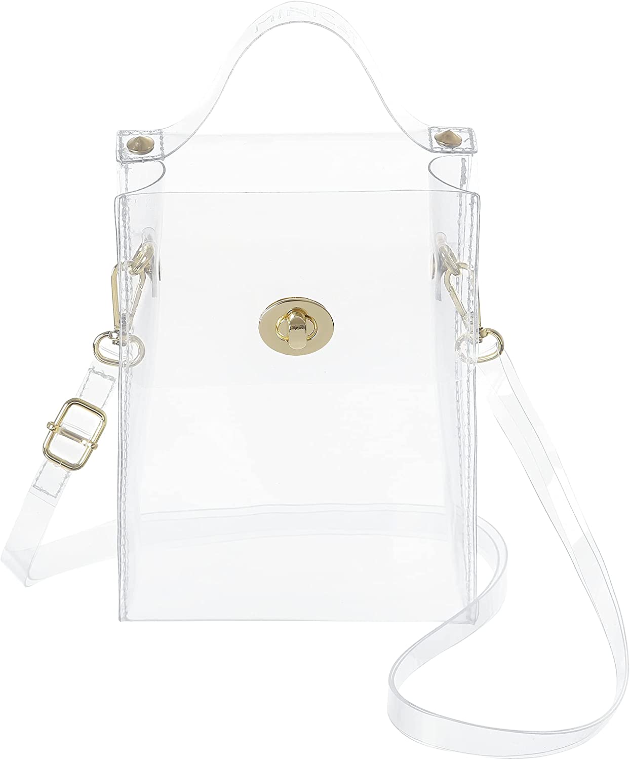PIKADINGNIS Clear Crossbody Purse Bag, PGA Stadium Aprroved Clear