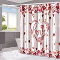 thumbnail image 6 of dajkiuy Valentines Day Shower Curtain,70X70inch Falling Red Love Hearts Holiday Bathroom Curtains,Red Heart Polyester Fabric Shower Curtains with Hooks for Valentine Bathroom Decorations, 6 of 7