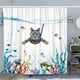thumbnail image 2 of Cortina de ducha Undersea Chronicles, diseño resistente al agua y a la decoloración que ofrece protección duradera y de secado rápido para su baño con su vibrante temática de gatos, 2 of 5
