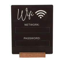 LAMIRO WiFi Password Sign Acrylic Sign WiFi Board Password Reminder Sign