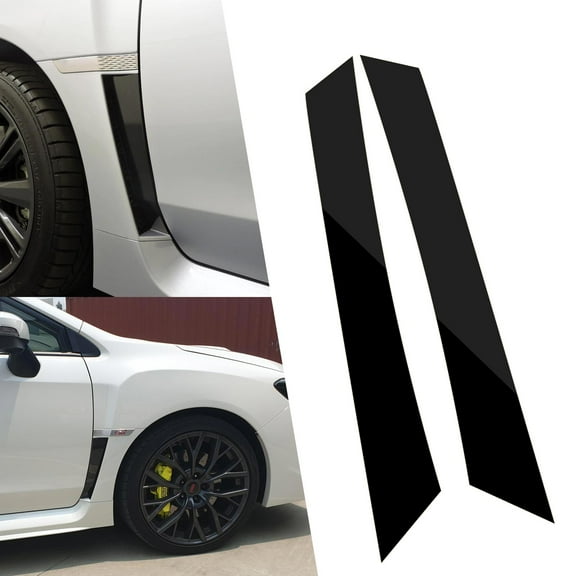 Xotic Tech Side Fender Vent Overlays Vinyl Decal Trim Compatible with Subaru WRX STI 2015-2021 (Glossy Black)