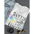 thumbnail image 3 of I Have To Walk My Unicorn Shaped T-Shirt Women -Image by Shutterstock, Female XX-Large, 3 of 4