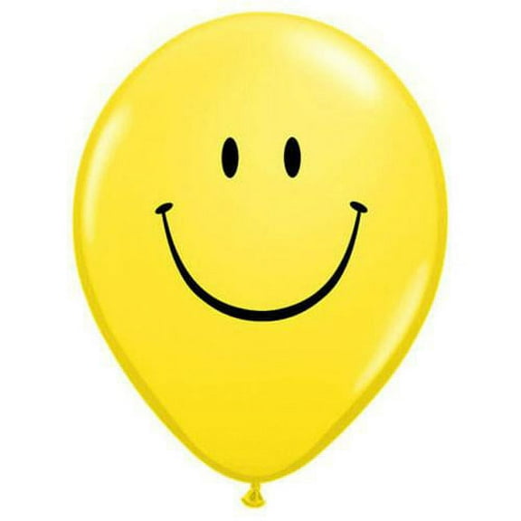 LOONBALLOON Smile Balloons, 16″ SMILE FACE - YELLOW