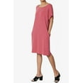 thumbnail image 3 of Robe T-Shirt Midi Longueur Genou à Manches Courtes Ajustée pour Femmes Grande Taille, 3 of 6