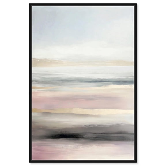 Dreamy Tones I Canvas Boho Abstract Art by Art Remedy, Black Frame, 10" x 15"