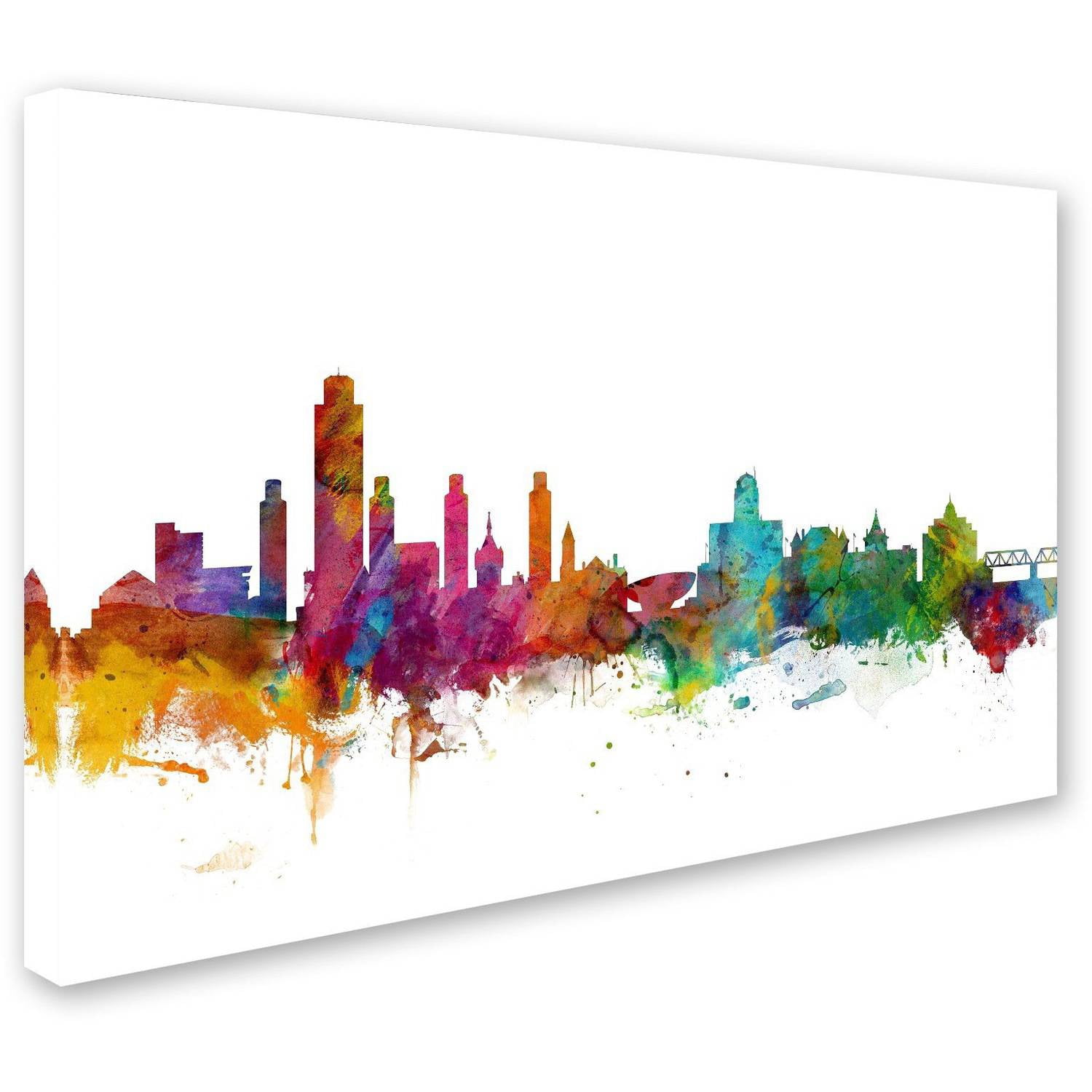 Trademark Fine Art "Albany New York Skyline" Canvas Art by Michael Tompsett