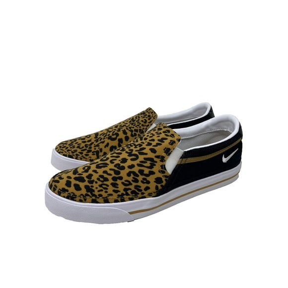 Nike Women’s Court Legacy SLP Shoe Black White Wheat, 9 M US