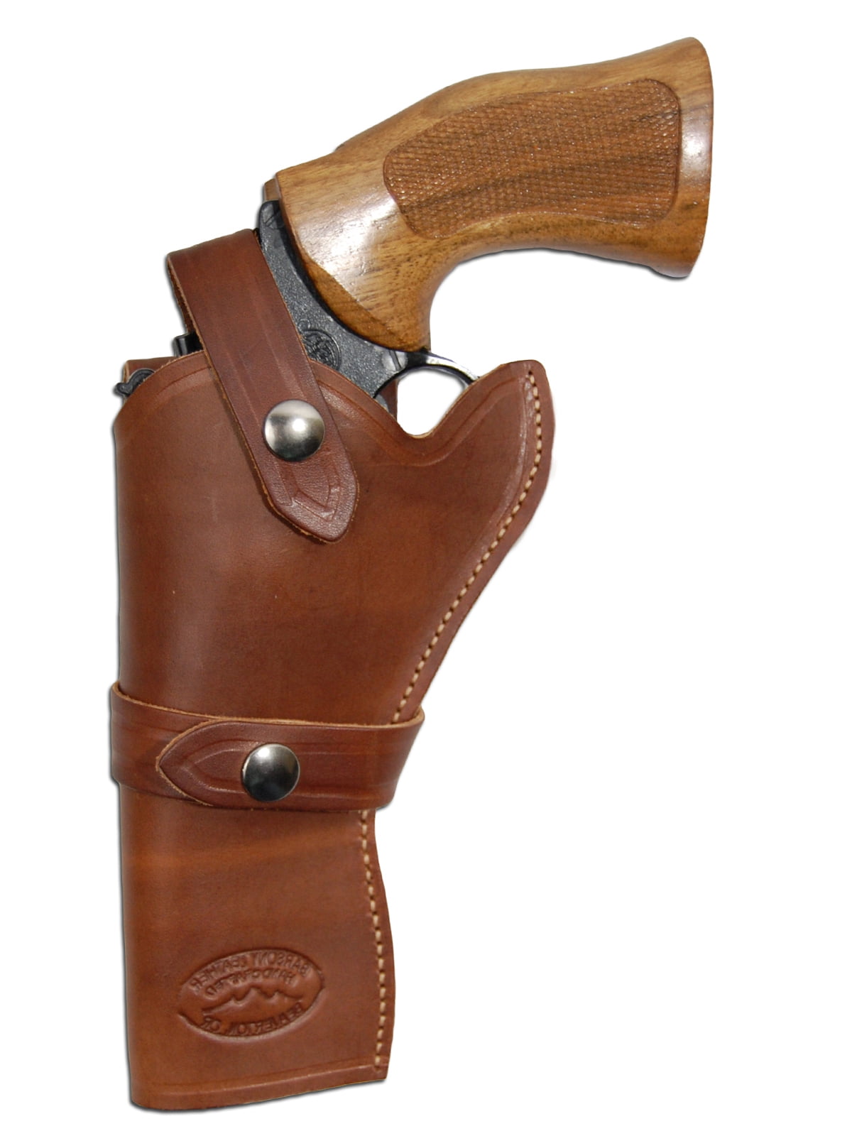NEW Barsony Brown Leather Horizontal Gun Shoulder Holster for Ruger 4" Revolvers 