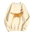thumbnail image 4 of Fiaer Christmas Golden Retriever Sweatshirt Sweatshirt for Women Crew Neck Loose Fit Pullover Plus Size Long Sleeve Cute Graphic Tops Beige XL, 4 of 4