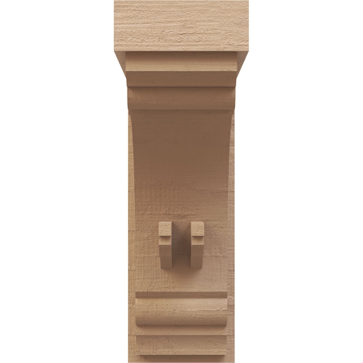 6"W x 12"D x 18"H Classic Warren Rough Cedar Woodgrain TimberThane Corbel, Primed Tan