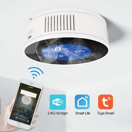 Natural Gas Detector Alarm,WI-FI Smart App, UL -1484 Standards Propane Leak Monitor for Home, Kitchen, Camper, Trailer, RV. Plug-in Gas Leak Sensor for LPG, LNG, Methane & Butane Gases