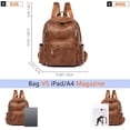 thumbnail image 2 of Sunyuer Daily Use Backpack Purse for Women PU Leather Travel Back Pack Fashion Multipurpose Design Shoulder Bags Handbag, 2 of 8