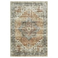thumbnail image 2 of FairOnly 9' x 12' Large Stain Resistanta Area Rug for Living Room Bedroom Oriental Floral Distressed Carpet, Brown, 2 of 7