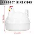 thumbnail image 3 of Clearance Cooking Utensils under $5,Egg Cooker Chicken Shaped Microwave Eggs Boiler Time Saving Rapid Creative Boiled 4 Eggs Capacity Cookers Kitchen Maker Tray Steamer Quick Breakfast Gadgets, 3 of 9