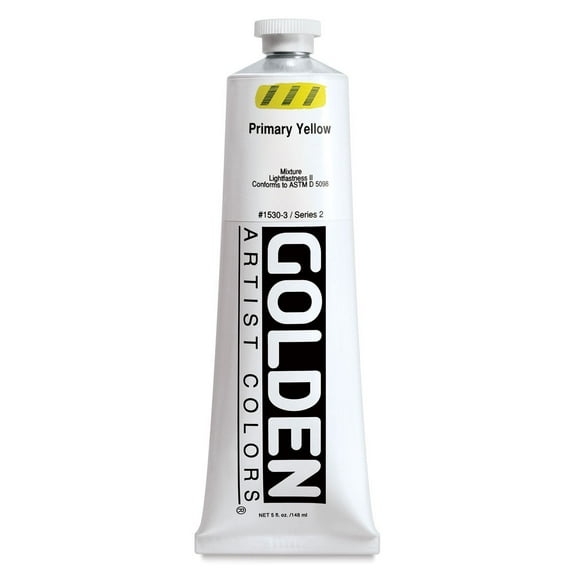 Golden Heavy Body Artist Acrylics - Primary Yellow, 5 oz Tube