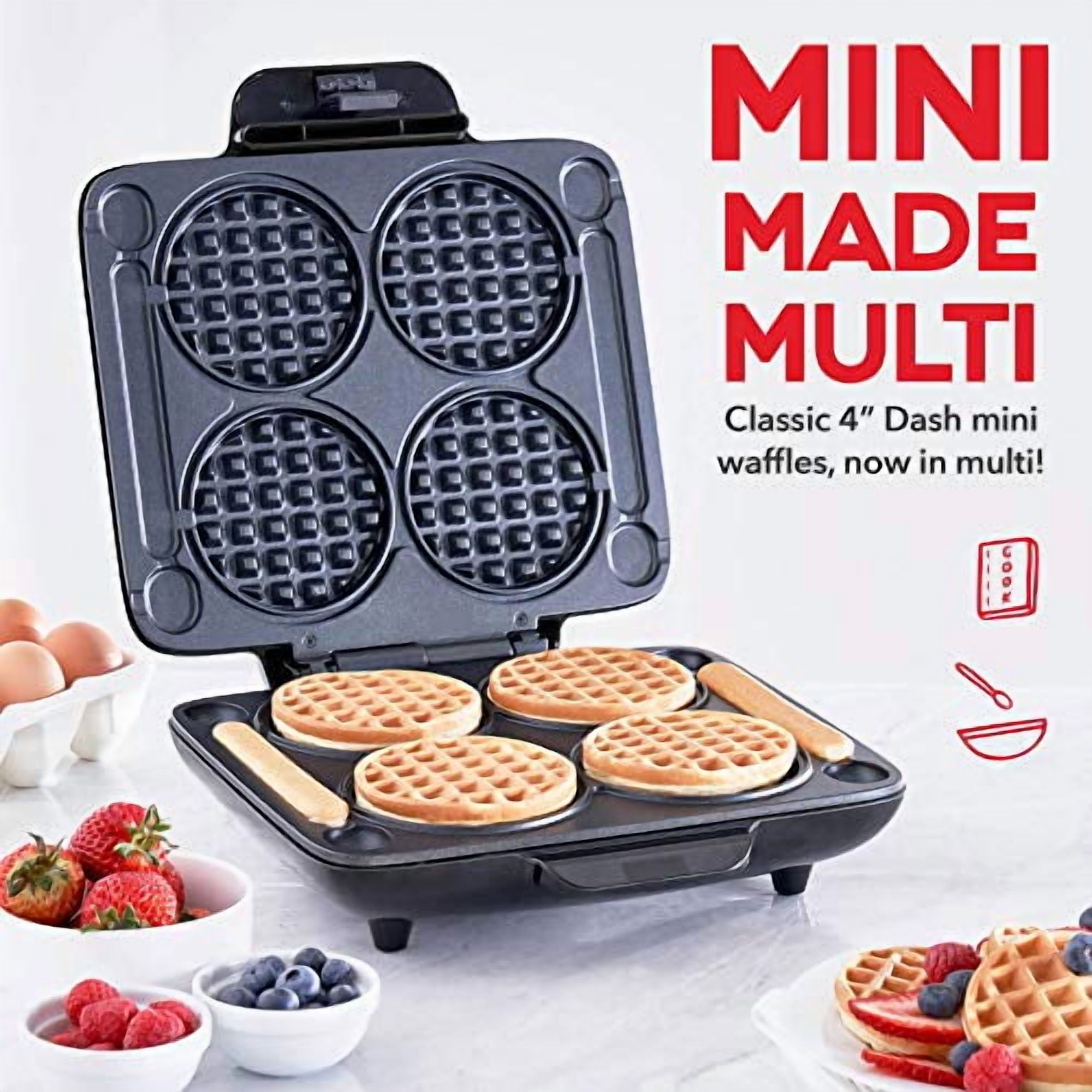 Dash Multi Mini Waffle Maker: Four Mini Waffles, Perfect for