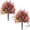 04#Multicolor[2PCS], variant on Bxaolu 15.8" Artificial Topiary Trees with Ground Spike, Set of 2 Norfolk Pine Topiary, UV Resistant Shrubs Plants Fake Cedar Tree Bushes for Outdoor Front Porch Garden Décor