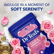 Dr Teals Epsom Salt Magnesium Soak, Calm & Serenity with Rose Essential Oil & Milk Protein 3 lbs