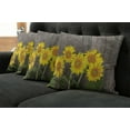 thumbnail image 2 of Ambesonne Garden Throw Pillow Cover 4 Pack, Helianthus Sunflowers, 16", Brown Yellow Green, 2 of 6