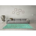 thumbnail image 3 of Ahgly Company Indoor Square Abstract Light Blue Modern Area Rugs, 8' Square, 3 of 4