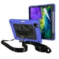 thumbnail image 7 of Dteck Case For iPad Pro 11" 2nd Generation Case with Screen Protector, Heavy Duty Shockproof Protective Cover with 360 Rotate Stand /Hand Strap/ Should Belt /Pencil Holder,Darkblue+Black, 7 of 7