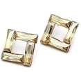 thumbnail image 2 of GL344 - IP Gold(Ion Plating) Brass Earrings with Top Grade Crystal in Topaz, 2 of 3