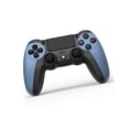 thumbnail image 2 of Controlador de juego inalámbrico doble vibración Control preciso Bluetooth Gamepad con barra de luz para PS4 camuflaje azul, 2 of 5