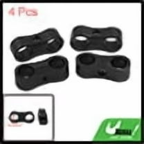 Aluminium Alloy Fuel Oil Hose Separator Clamp Adapter 4 Pcs AN6 13mm Black