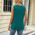 thumbnail image 5 of Scacto Fashion Women's Summer Vest Solid Round Neck Sleeveless T-shirt Tank Tops With Metal Button Design, 5 of 8