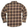 thumbnail image 2 of YAGO Men's Casual Plaid Flannel Long Sleeve Button Down Shirt Tan/AB21 (S-5XL) (4X-Large), 2 of 3