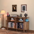 thumbnail image 3 of Large Round Record Player Stand with Charging Station & USB Ports, Record Storage Cabinet, 3 of 7