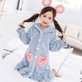 thumbnail image 1 of Pijamas de dibujos animados para bebés, ropa de dormir con capucha, toallas de baño, albornoz suave, Otoño e Invierno, 1 of 4