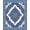 Blue White, Pattern 4, variant on ODIKA 2'x3' Washable Accent Rug Pet Friendly, Bedside Mat Front Door Ru Geometric Interlocking Tasseled Boho Trellis Border for Bedroom, Nursery, RV