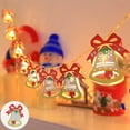 thumbnail image 1 of Guirnalda de luces de hierro para decoración navideña, suministros para fiestas, guirnalda de luces LED de Papá Noel y muñeco de nieve de hierro, luces de ambiente navideño, decoraciones de Halloween,, 1 of 7