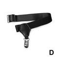 thumbnail image 1 of QHUDLV Elastic Socks Clip – Black Leather Buckle – Adjustable Leg Holder, 1 of 6
