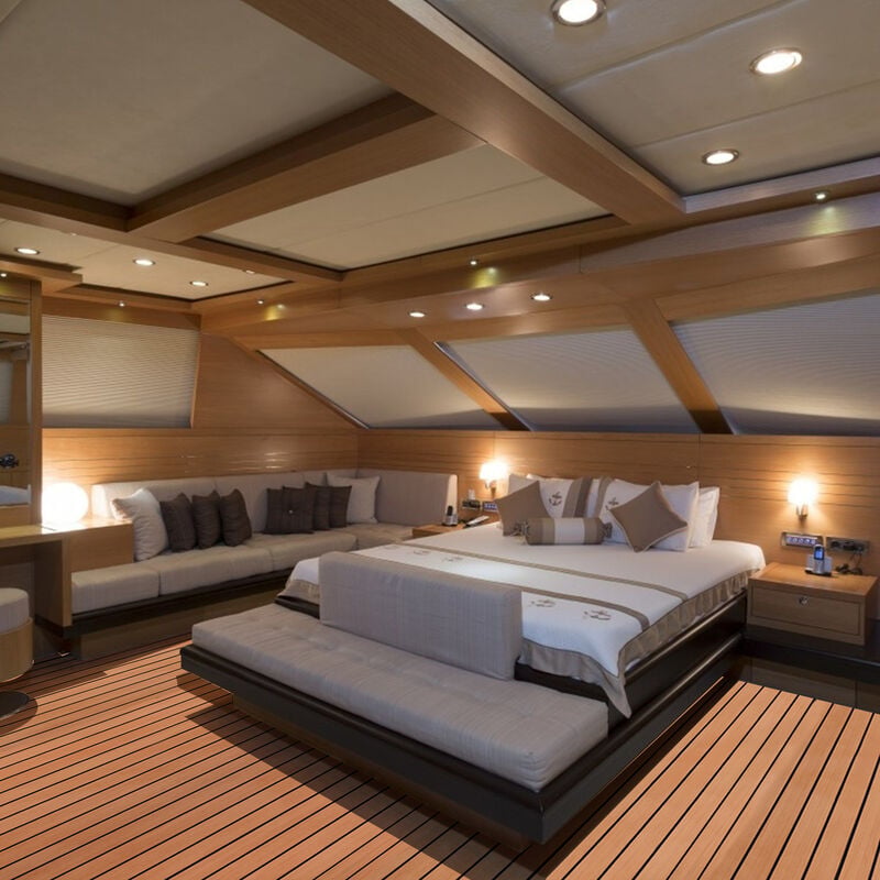 thumbnail image 3 of Durable Eva Foam Decking, Non-Slip Marine Flooring With Self-Adhesive Backing For Wide Application, Faux Teak Design Adds Style To Boats, Yachts, And Rvs, Odourless, 240X90Cm,, 3 of 5