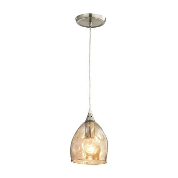 Elk Lighting Niche - One Light Pendant, Glass Options: Champagne Plated